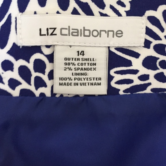 Liz Claiborne Size 14 Skirt Pencil Floral Straight - Picture 5 of 5